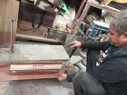Scale Changer 3 Line 9 Scale Professional Teakwood Body Harinaam Harmonium,Daily Kirtan Spiritual Music
