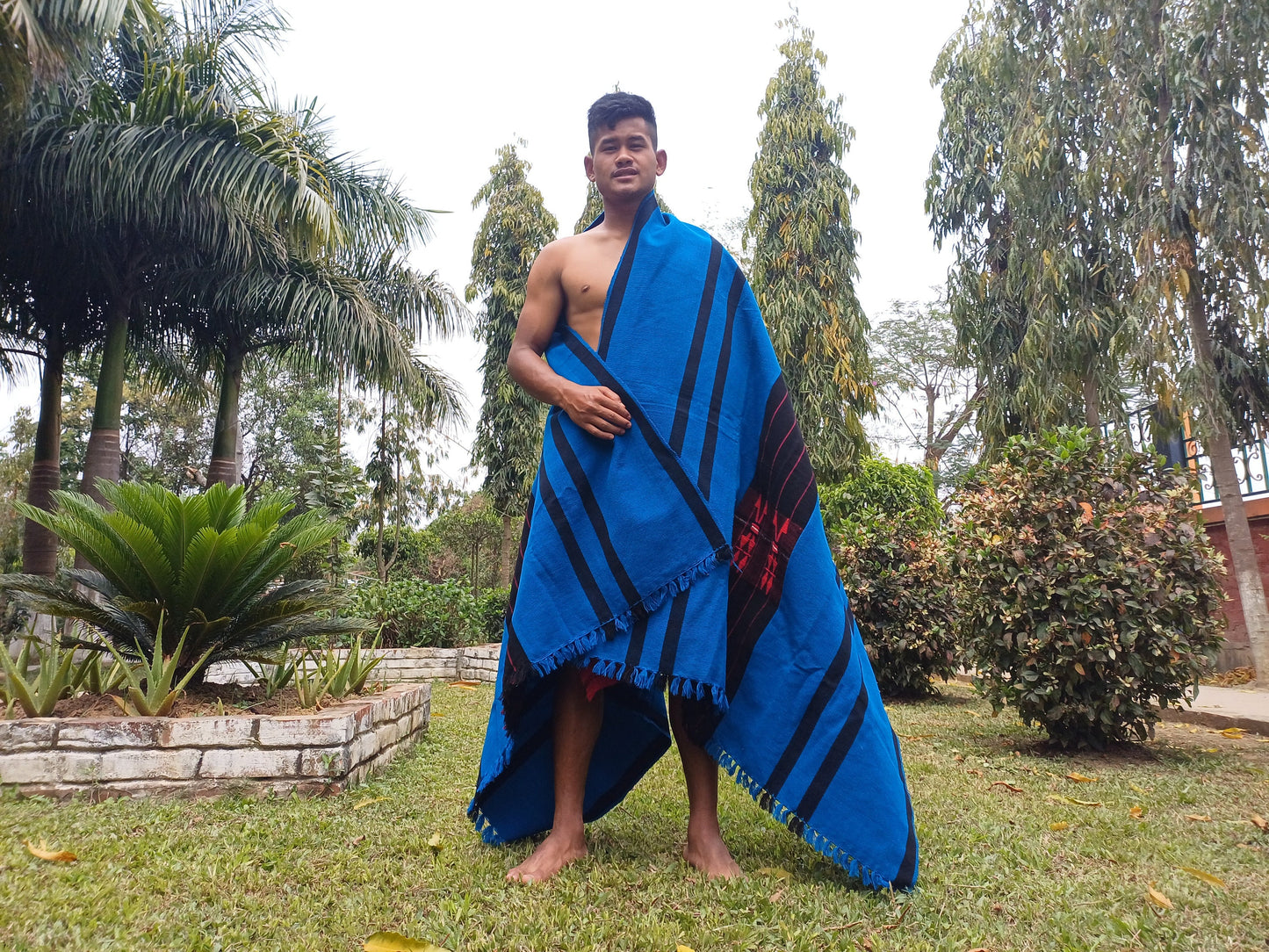 Handwoven Naga Tribes Traditional Blanket,Native Indians Shawl,Ethnic Embroidery Tribal Throw Blanket/Wrap,Tribal Home Decor,Earthy Clothing