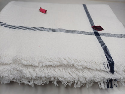 Iyengar Yoga Blanket 100 % Cotton- yoga blanket, Pune blanket, yoga blanket white, yoga blanket thick, yoga blanket for restorative yoga