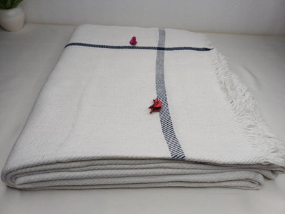 Iyengar Yoga Blanket 100 % Cotton- yoga blanket, Pune blanket, yoga blanket white, yoga blanket thick, yoga blanket for restorative yoga