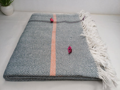 Iyengar Yoga Blanket 100 % Cotton- yoga blanket, Pune blanket, yoga blanket white, yoga blanket thick, yoga blanket for restorative yoga