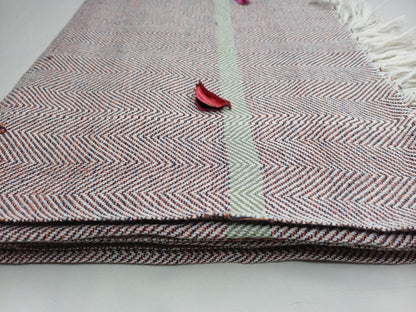 100 % Cotton Premium Handwoven Thick Iyengar Yoga Blanket,Mediation blanket,Organic Pune blanket,Blanket for Restorative Yoga,Khadi Throw