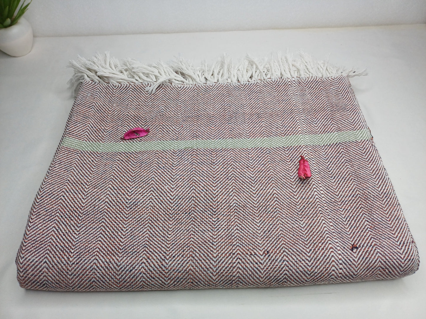 100 % Cotton Premium Handwoven Thick Iyengar Yoga Blanket,Mediation blanket,Organic Pune blanket,Blanket for Restorative Yoga,Khadi Throw