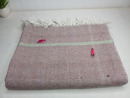 100 % Cotton Premium Handwoven Thick Iyengar Yoga Blanket,Mediation blanket,Organic Pune blanket,Blanket for Restorative Yoga,Khadi Throw