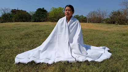 Iyengar Yoga Blanket 100 % Cotton- yoga blanket, Pune blanket, yoga blanket white, yoga blanket thick, yoga blanket for restorative yoga