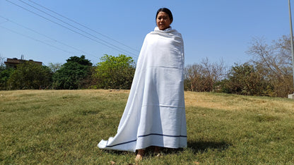 Iyengar Yoga Blanket 100 % Cotton- yoga blanket, Pune blanket, yoga blanket white, yoga blanket thick, yoga blanket for restorative yoga