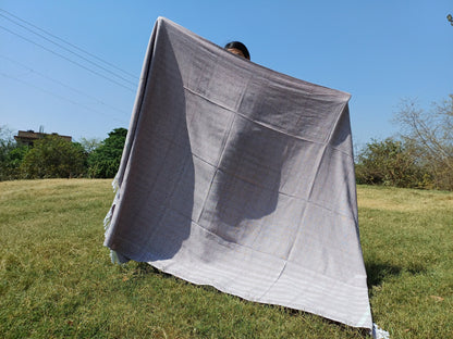 100 % Cotton Premium Handwoven Thick Iyengar Yoga Blanket,Mediation blanket,Organic Pune blanket,Blanket for Restorative Yoga,Khadi Throw