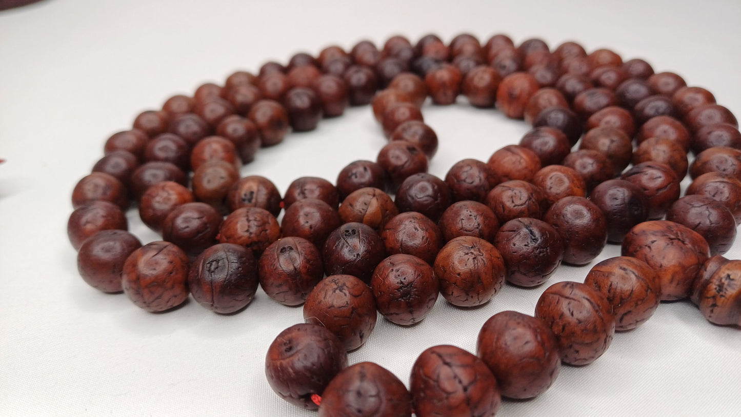 108 Antique Darked Phoenix One Eye Bodhi Seeds Mala,Buddhist beads,Tibetan Bodhi Beads,12mm Antique Prayer Mala,Nepali Bodhi Seed,Japa Mala