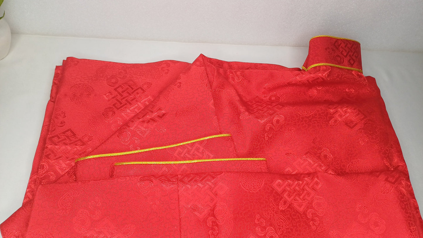 Long Layman Brocade Fabric Buddhist Meditation Robe,Buddhist Monk Robe,Monastery Style  Dress,Monk Costume,Temple clothing,Spiritual Dress