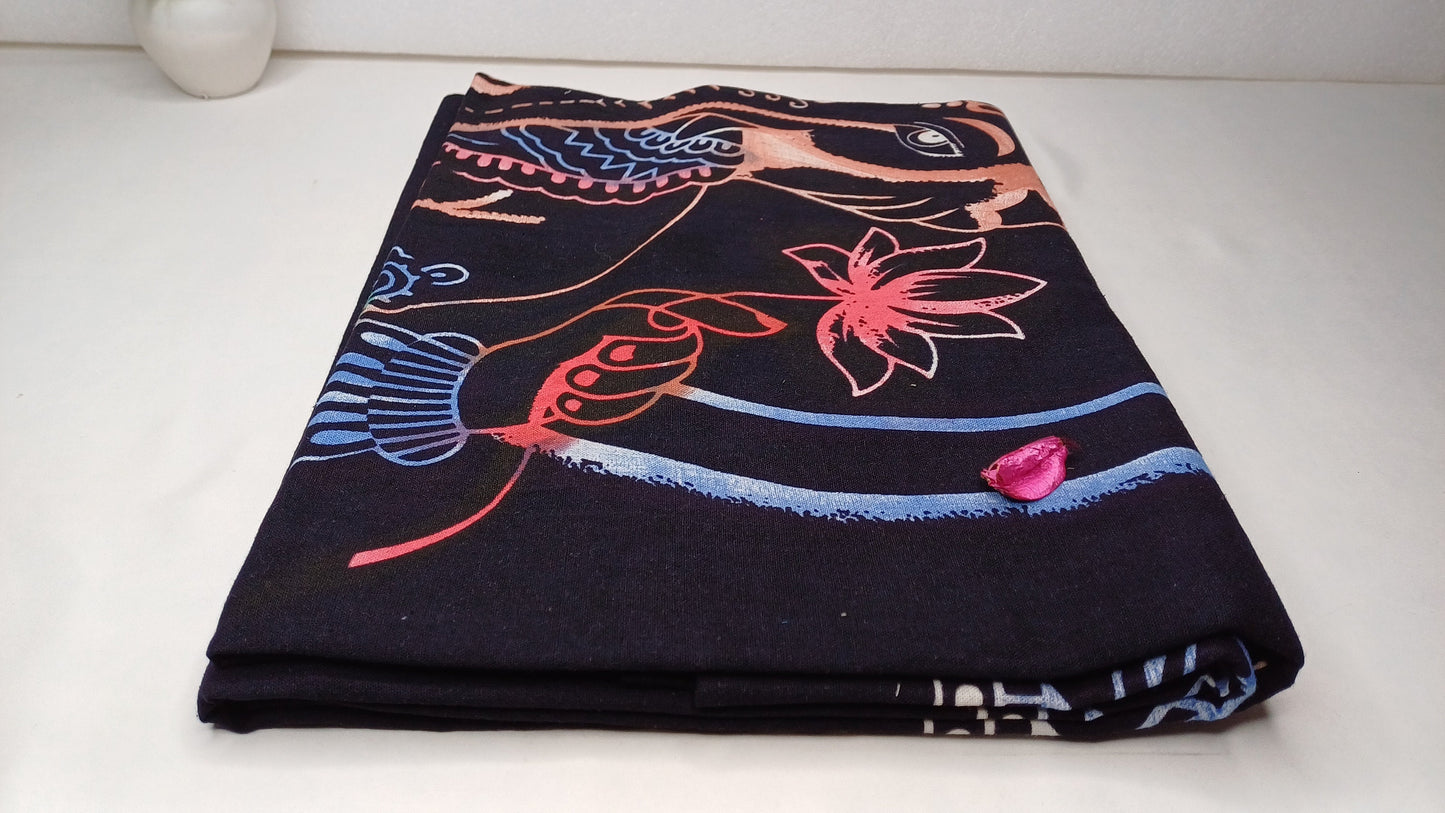 100% Cotton Mulit-Color Hand Printed Tie Dye Wall Hanging Elephant Tapestry,Spiritual Meditation Wild Tapestry,Nature Art,Elephan decor