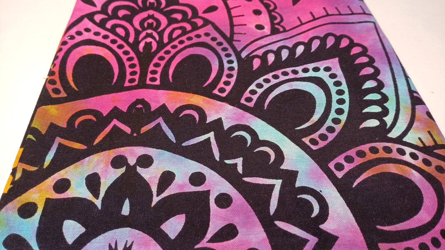 Natural Multi-Color Tie-Dyed Handprinted Mandala Tapestry,Living Room Decor,Spiritual Wall Hanging,Zen Meditation Wall Art,Gypsy Beachthrow