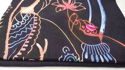 Natural Multi-Color Hindu God Lord Ganesh Tie-Dye Handprinted Cotton Cloth Wall Tapestry,Spiritual Wall Hanging,Zen Yoga Meditation Tapestry