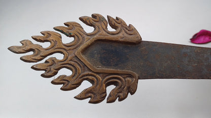 Antique Rare Authentic Buddhist Iron Wisdom Fire Ceremonial Manjushri Sword,Sacred Buddhist Blade,Tantric Buddhist Knife,Buddhist Artifact