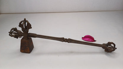 Antique Rare Authentic Gandhara Art Handmade Tibetan Buddhist Ritual Implement-Vajra Hammer,Sacred Buddhist Tantric Hammer,Buddhist Artifact