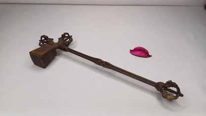 Antique Rare Authentic Gandhara Art Handmade Tibetan Buddhist Ritual Implement-Vajra Hammer,Sacred Buddhist Tantric Hammer,Buddhist Artifact