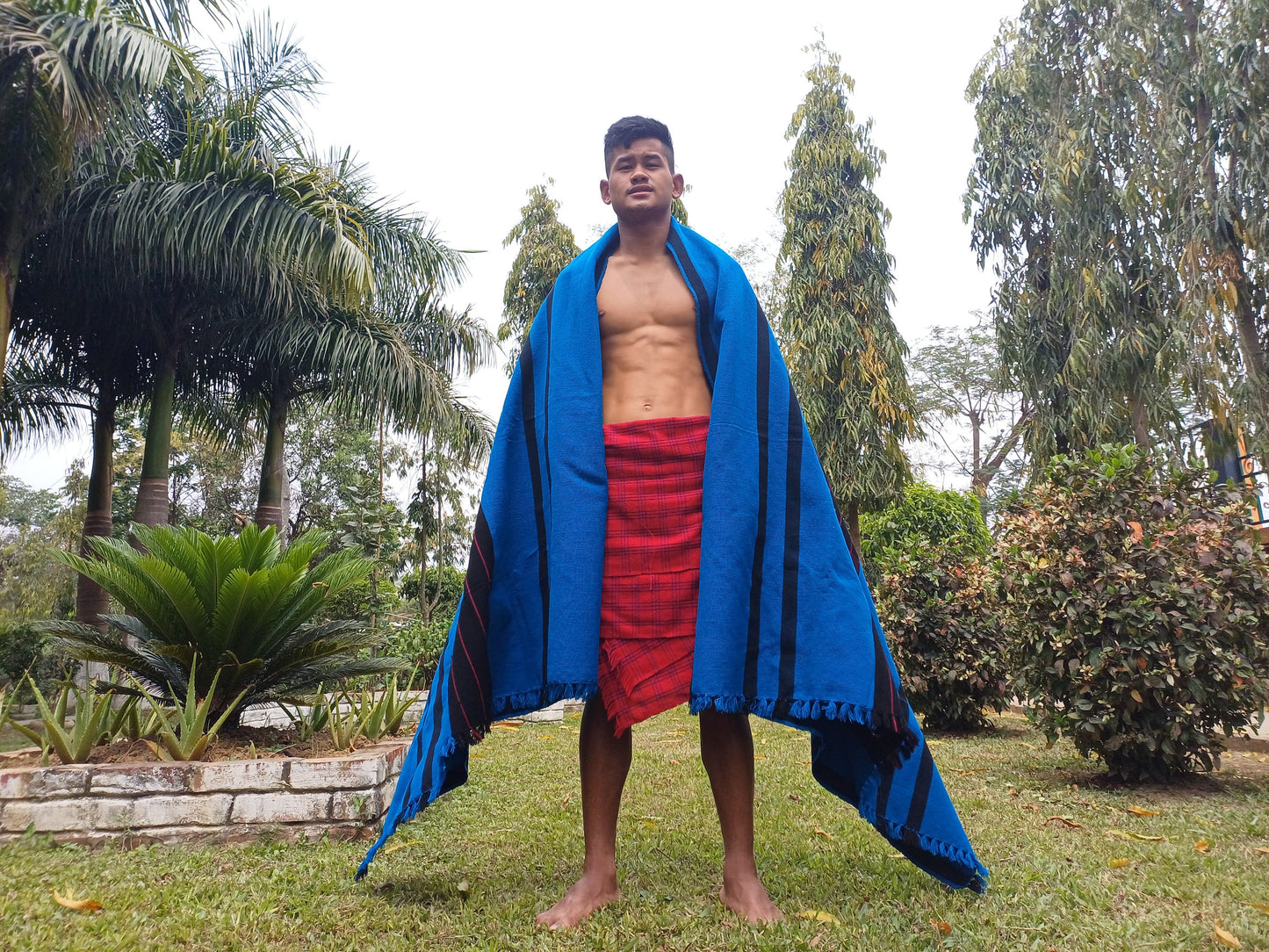 Handwoven Naga Tribes Traditional Blanket,Native Indians Shawl,Ethnic Embroidery Tribal Throw Blanket/Wrap,Tribal Home Decor,Earthy Clothing