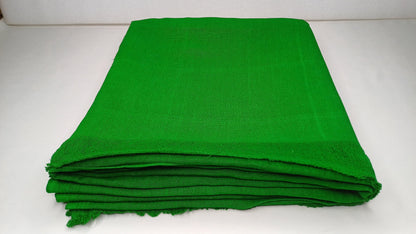 Large Traditional Handwoven GREEN Tibetan Buddhist Raw Eri Silk Meditation Shawl,Buddhist Silk Shawl,Tantric Meditation Wrap,Lama Silk Zen