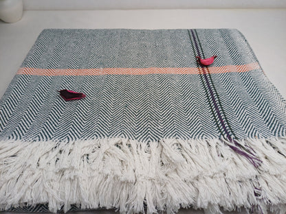 Iyengar Yoga Blanket 100 % Cotton- yoga blanket, Pune blanket, yoga blanket white, yoga blanket thick, yoga blanket for restorative yoga