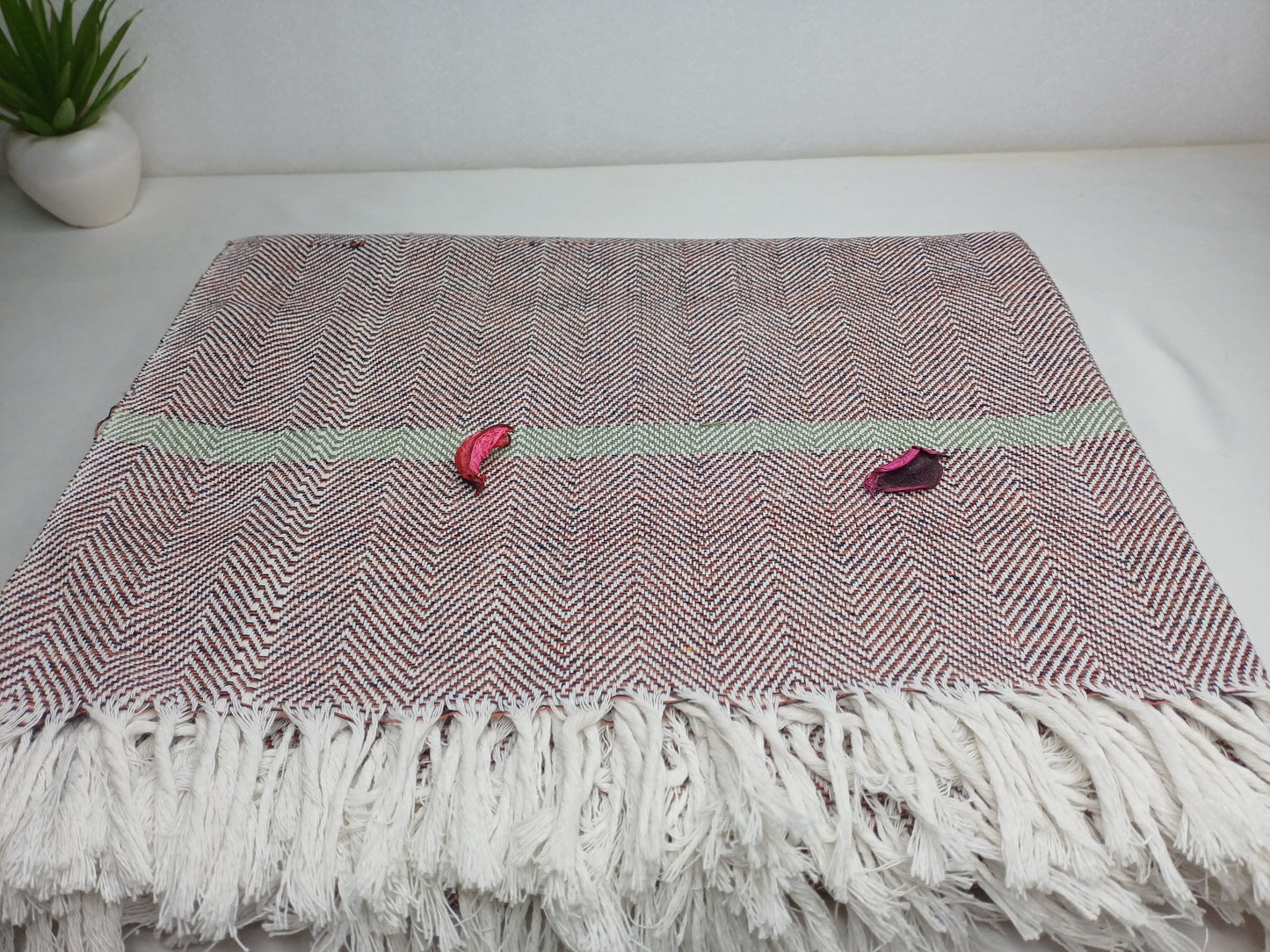 100 % Cotton Premium Handwoven Thick Iyengar Yoga Blanket,Mediation blanket,Organic Pune blanket,Blanket for Restorative Yoga,Khadi Throw