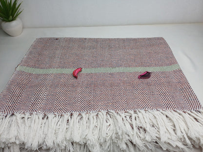 100 % Cotton Premium Handwoven Thick Iyengar Yoga Blanket,Mediation blanket,Organic Pune blanket,Blanket for Restorative Yoga,Khadi Throw