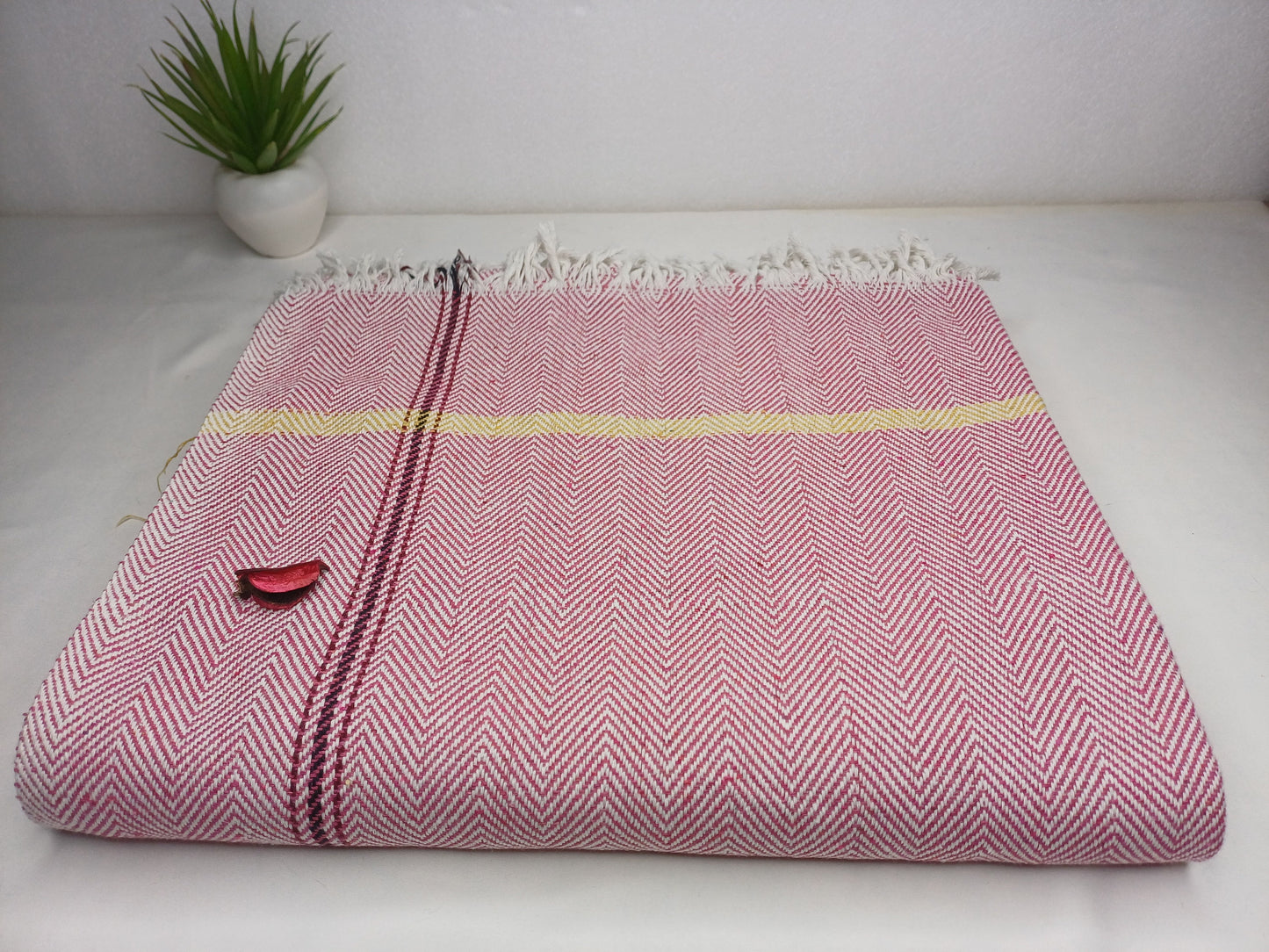 100 % Cotton Premium Handwoven Thick Iyengar Yoga Blanket,Mediation blanket,Organic Pune blanket,Blanket for Restorative Yoga,Khadi Throw