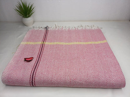 100 % Cotton Premium Handwoven Thick Iyengar Yoga Blanket,Mediation blanket,Organic Pune blanket,Blanket for Restorative Yoga,Khadi Throw
