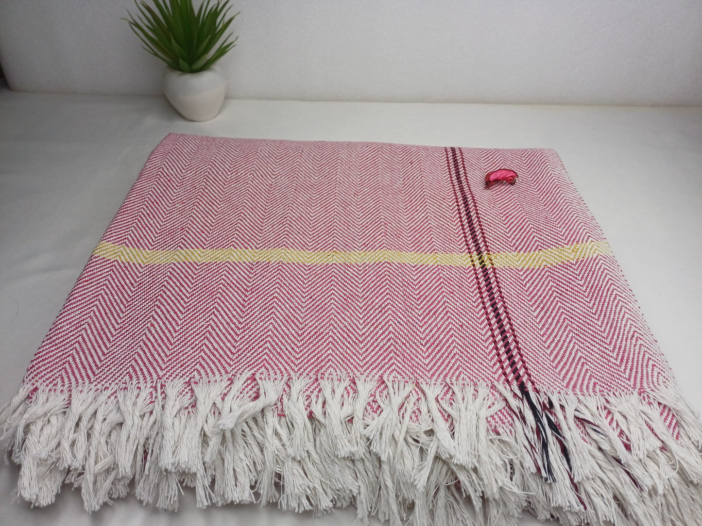 100 % Cotton Premium Handwoven Thick Iyengar Yoga Blanket,Mediation blanket,Organic Pune blanket,Blanket for Restorative Yoga,Khadi Throw