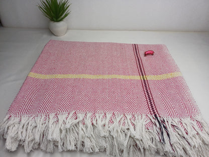 100 % Cotton Premium Handwoven Thick Iyengar Yoga Blanket,Mediation blanket,Organic Pune blanket,Blanket for Restorative Yoga,Khadi Throw