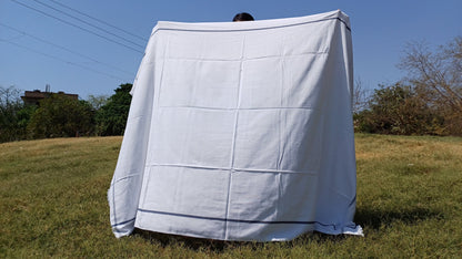 Iyengar Yoga Blanket 100 % Cotton- yoga blanket, Pune blanket, yoga blanket white, yoga blanket thick, yoga blanket for restorative yoga