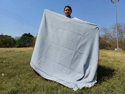 Iyengar Yoga Blanket 100 % Cotton- yoga blanket, Pune blanket, yoga blanket white, yoga blanket thick, yoga blanket for restorative yoga