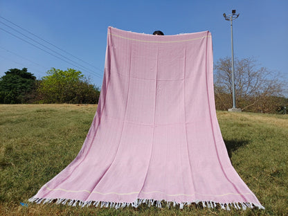 100 % Cotton Premium Handwoven Thick Iyengar Yoga Blanket,Mediation blanket,Organic Pune blanket,Blanket for Restorative Yoga,Khadi Throw