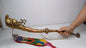 Vintage Rare Tibetan Buddhism Ritual Instrument Copper Trumpet,Sacred Buddhist Tibetan Figural Dragon Head Ceremonial Horn,Buddhist Artifact