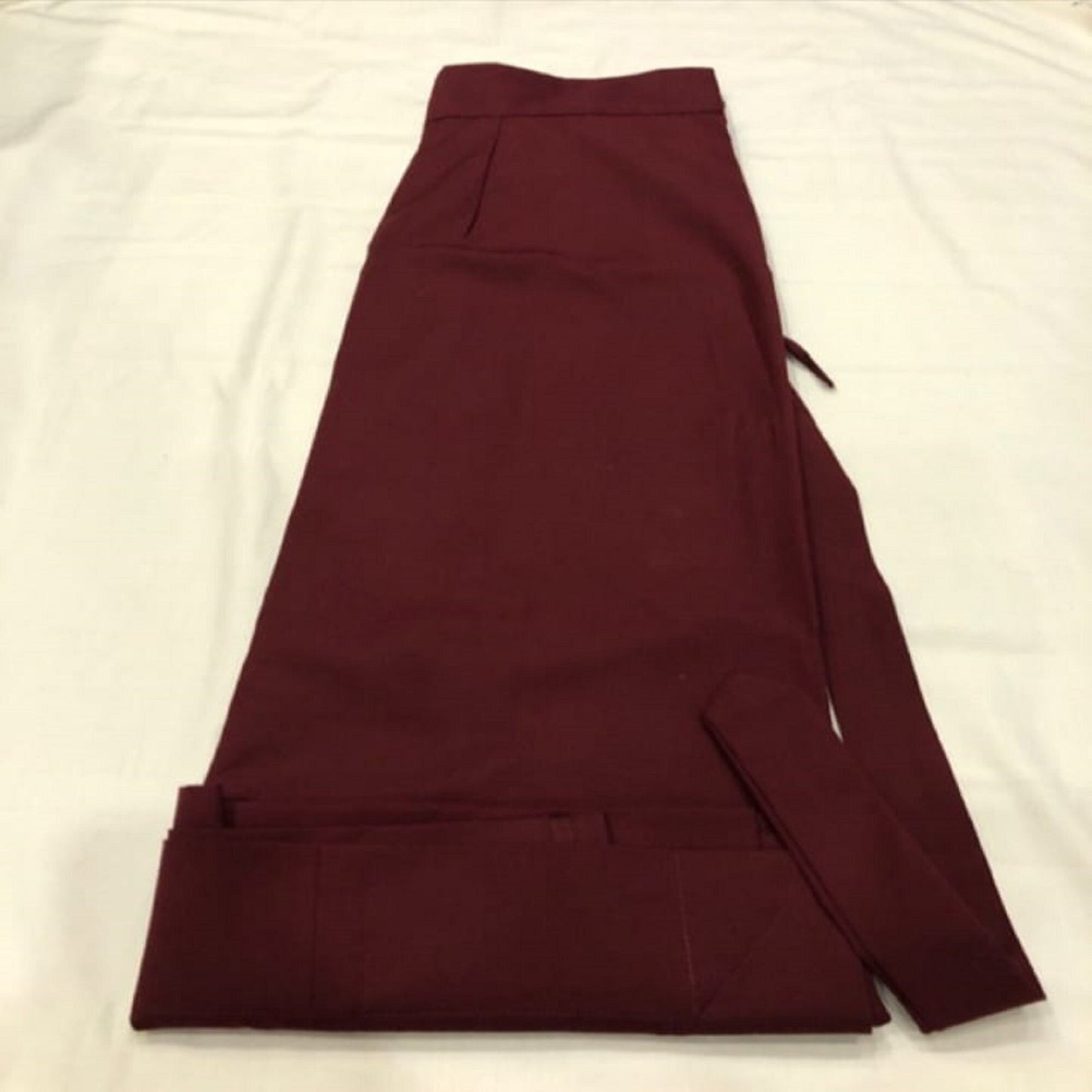 Layman Unisex Dark Maroon Tibetan Buddhist Meditation Skirt,Half Chuba Wrap-Around Cotton Meditation Cloth,Monastry Style Lower Robe