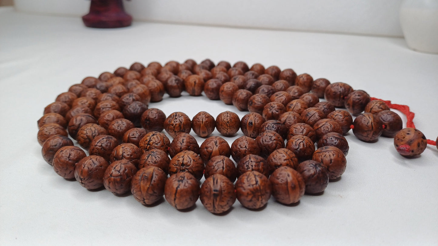 12mm 108 Antique Darked Phoenix One Eye Bodhi Seeds Mala,Buddhist beads,Tibetan Bodhi Beads,Antique Prayer Mala,Nepali Bodhi Seed Japa Mala