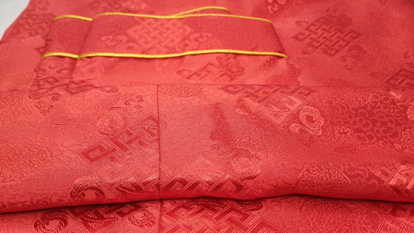 Long Layman Brocade Fabric Buddhist Meditation Robe,Buddhist Monk Robe,Monastery Style  Dress,Monk Costume,Temple clothing,Spiritual Dress