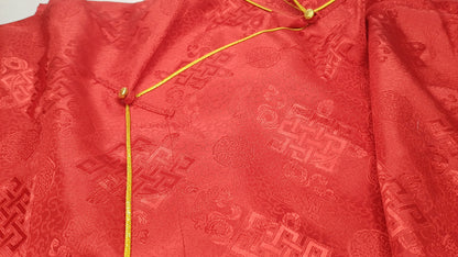 Long Layman Brocade Fabric Buddhist Meditation Robe,Buddhist Monk Robe,Monastery Style  Dress,Monk Costume,Temple clothing,Spiritual Dress