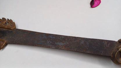 Antique Rare Authentic Buddhist Iron Wisdom Fire Ceremonial Manjushri Sword,Sacred Buddhist Blade,Tantric Buddhist Knife,Buddhist Artifact