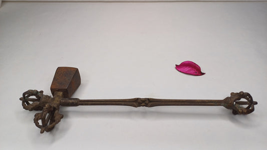 Antique Rare Authentic Gandhara Art Handmade Tibetan Buddhist Ritual Implement-Vajra Hammer,Sacred Buddhist Tantric Hammer,Buddhist Artifact