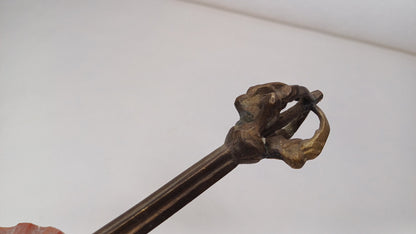 Antique Rare Authentic Gandhara Art Handmade Tibetan Buddhist Ritual Implement-Vajra Hammer,Sacred Buddhist Tantric Hammer,Buddhist Artifact