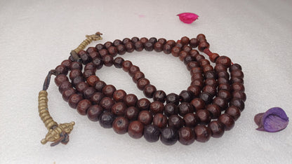 108 Antique Darked Phoenix One Eye Bodhi Seeds Mala,Buddhist beads,Tibetan Bodhi Beads,12mm Antique Prayer Mala,Nepali Bodhi Seed,Japa Mala