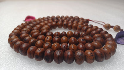 12mm 108 Genuine Vintage Old Darked Phoenix One Eye Bodhi Seeds Mala,Old Buddhist Prayer Mala,Tibetan Bodhi Beads,Nepali Bodhi Japa Rosary