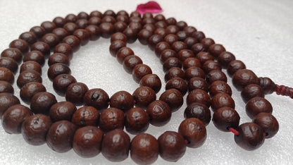 12mm 108 Genuine Vintage Old Darked Phoenix One Eye Bodhi Seeds Mala,Old Buddhist Prayer Mala,Tibetan Bodhi Beads,Nepali Bodhi Japa Rosary