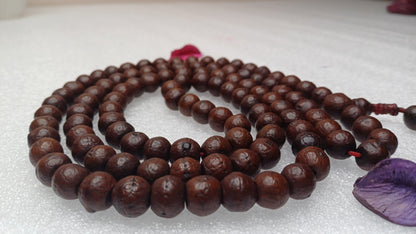 12mm 108 Genuine Vintage Old Darked Phoenix One Eye Bodhi Seeds Mala,Old Buddhist Prayer Mala,Tibetan Bodhi Beads,Nepali Bodhi Japa Rosary