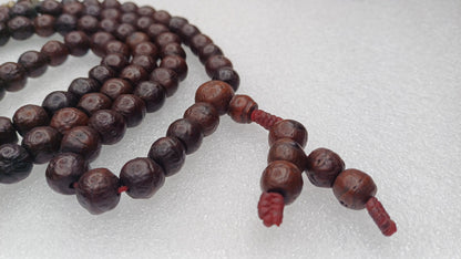 108 Antique Darked Phoenix One Eye Bodhi Seeds Mala,Buddhist beads,Tibetan Bodhi Beads,12mm Antique Prayer Mala,Nepali Bodhi Seed,Japa Mala