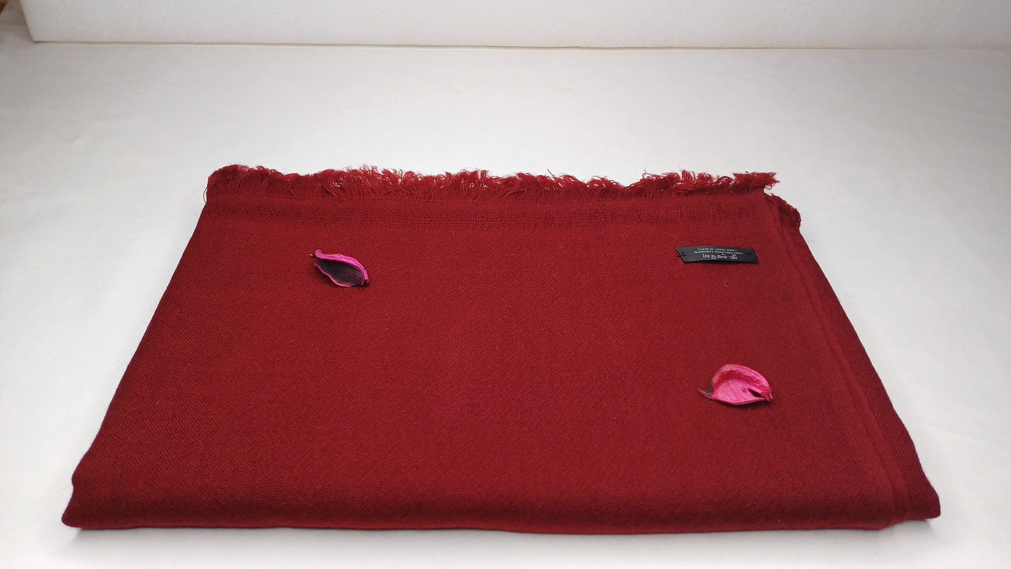 VAJRA Handwoven Lightweight Red Buddhist Lama Monk Pure Cashmere Wool Meditation Shawl,Tibetan Buddhist Prayer Scarf,Cashmere Prayer Wrap