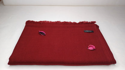 VAJRA Handwoven Lightweight Red Buddhist Lama Monk Pure Cashmere Wool Meditation Shawl,Tibetan Buddhist Prayer Scarf,Cashmere Prayer Wrap