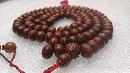12mm 108 Genuine Vintage Old Darked Phoenix One Eye Bodhi Seeds Mala,Old Buddhist Prayer Mala,Tibetan Bodhi Beads,Nepali Bodhi Japa Rosary