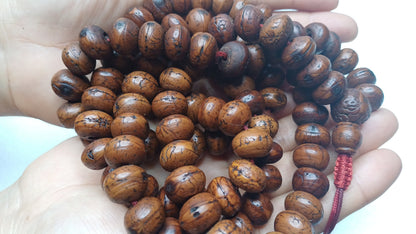 12mm 108 Genuine Vintage Old Darked Phoenix One Eye Bodhi Seeds Mala,Old Buddhist Prayer Mala,Tibetan Bodhi Beads,Nepali Bodhi Japa Rosary
