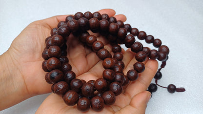 12mm 108 Genuine Vintage Old Darked Phoenix One Eye Bodhi Seeds Mala,Old Buddhist Prayer Mala,Tibetan Bodhi Beads,Nepali Bodhi Japa Rosary