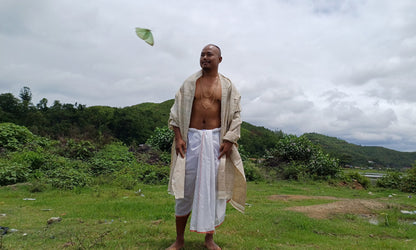 PEACE SILK Traditional Handspun/Handwoven Non-Violent Pure Raw Eri Silk Meditation Shawl/Scarf,Ethical Silk Tantrik Buddhist Prayer Wrap/Zen